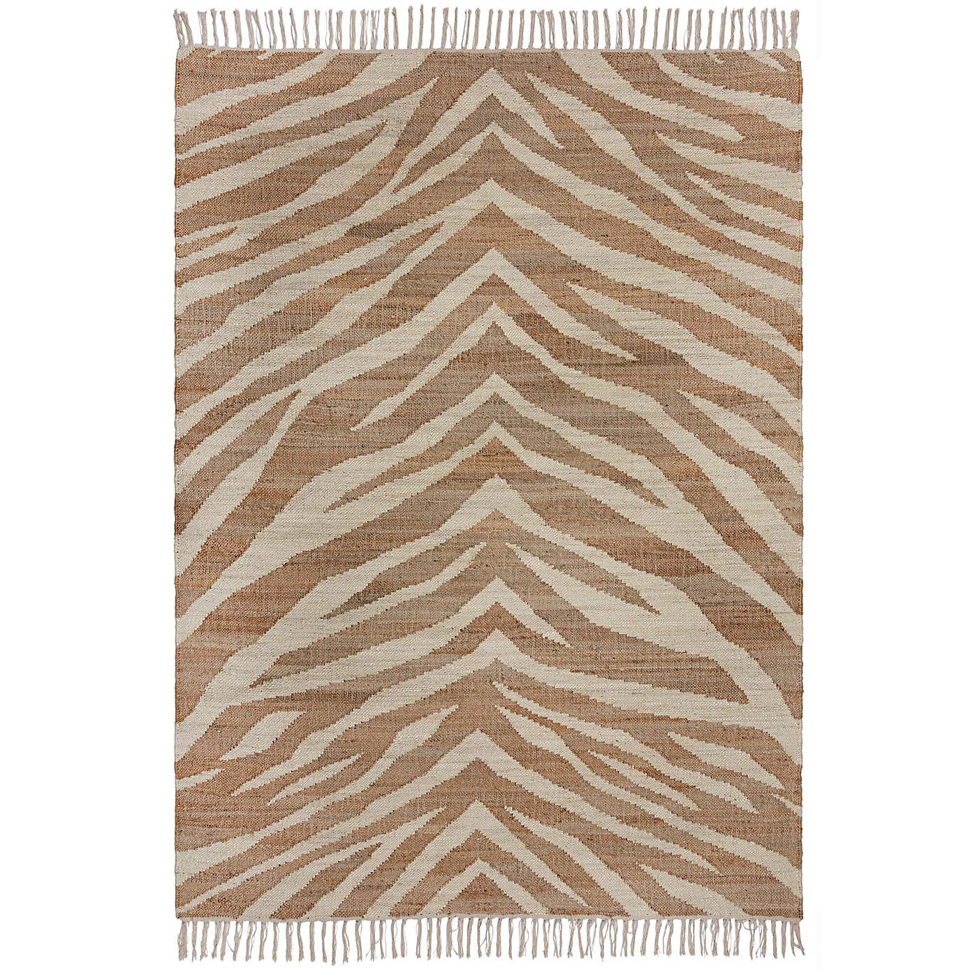 Zebra Patterned Jute Rug