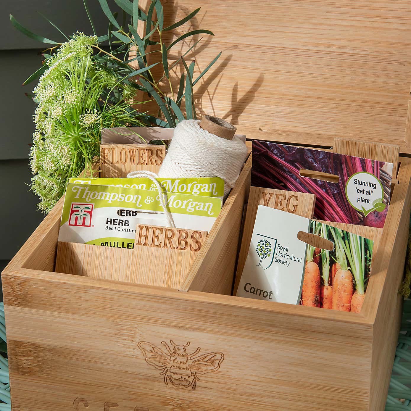 Bamboo Seed Storage Box