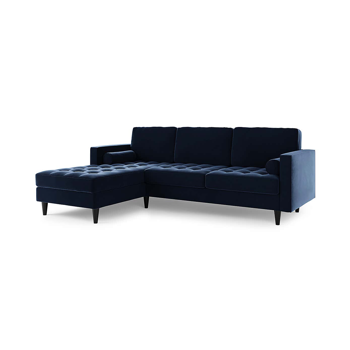 Zoe 4 Seater Corner Double Sofa Bed, Velvet