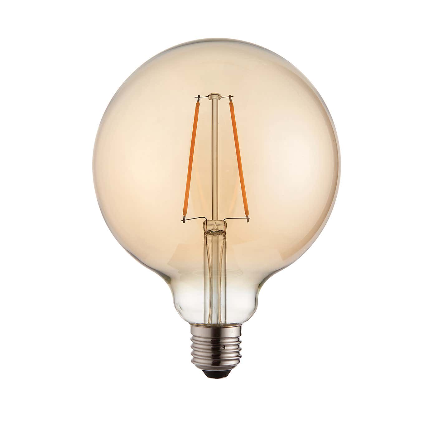 Endon 2 Watt ES LED Amber Filament XL Globe Bulb