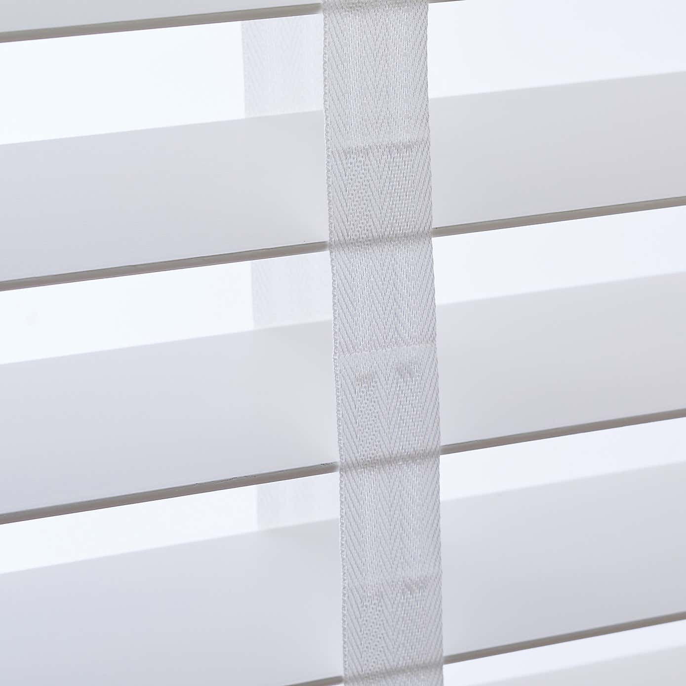 White 63mm Hardwood Shutter Effect Venetian Blind
