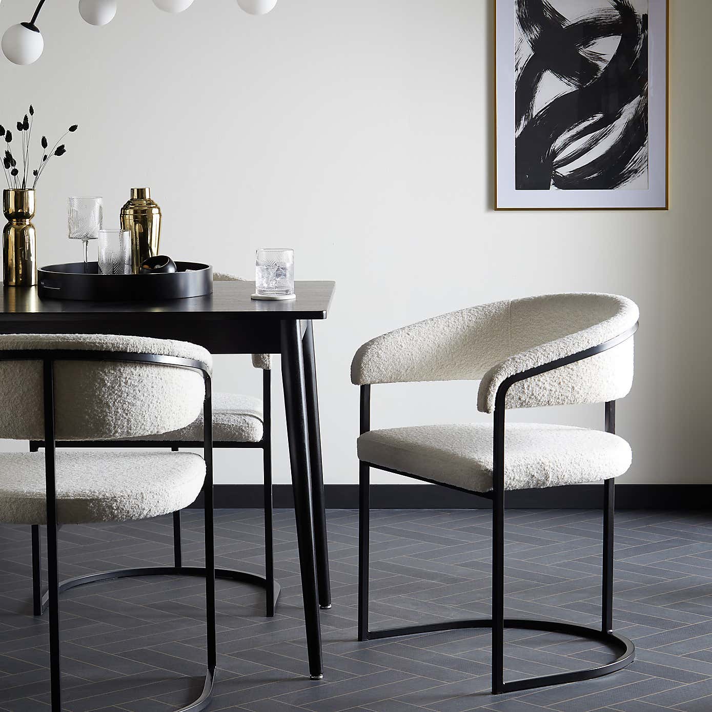 Zena Boucle Dining Chair
