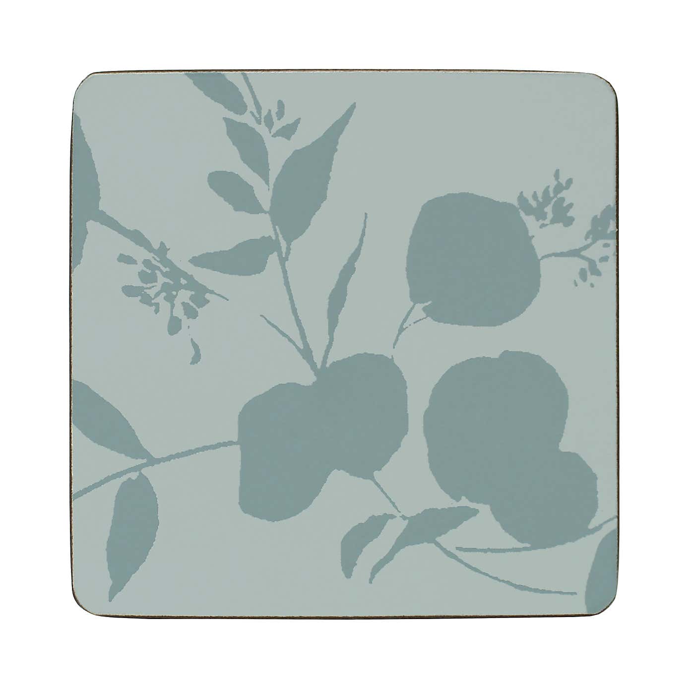 Set of 4 Eucalyptus Cork Back Coasters