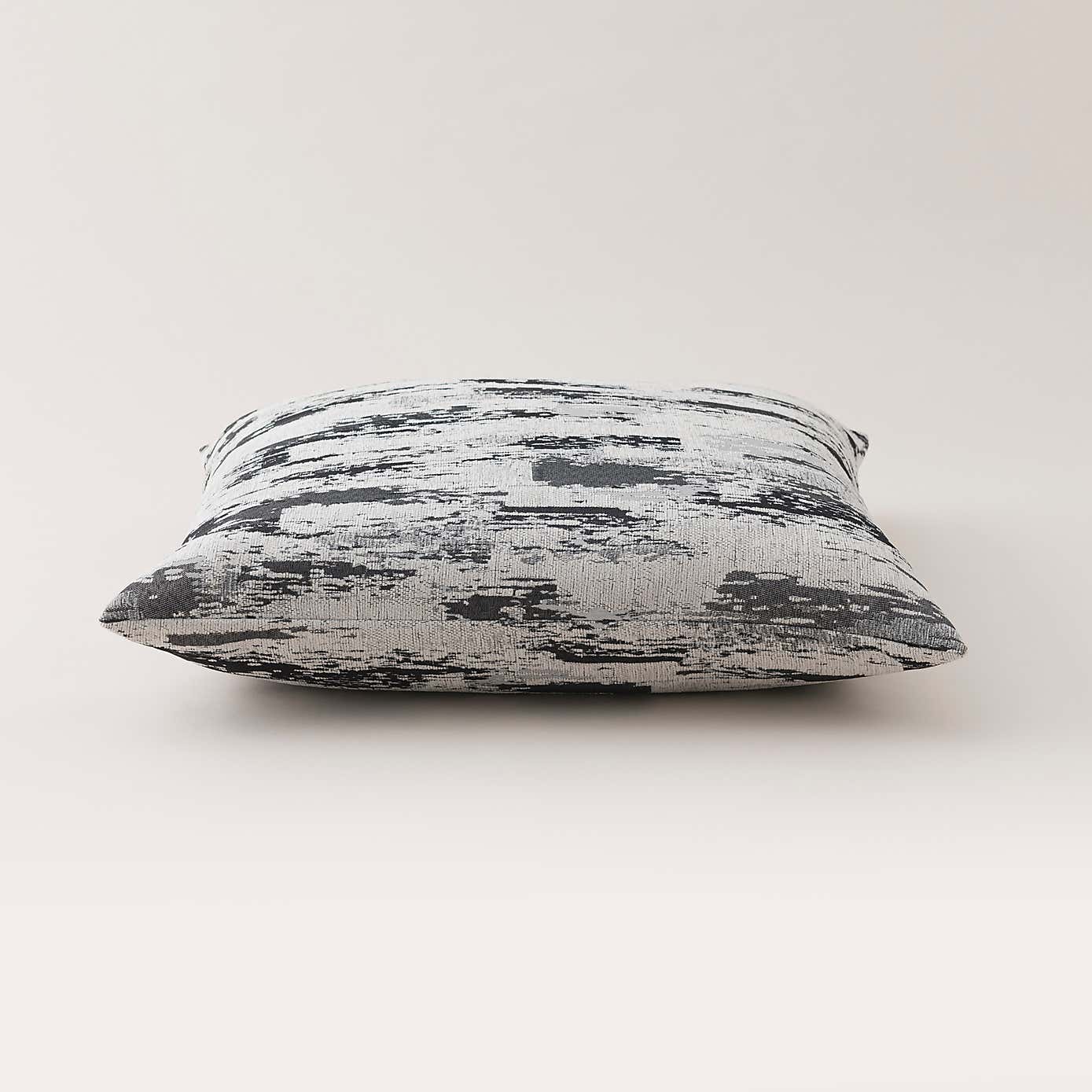 Abstract Global Navy Cushion