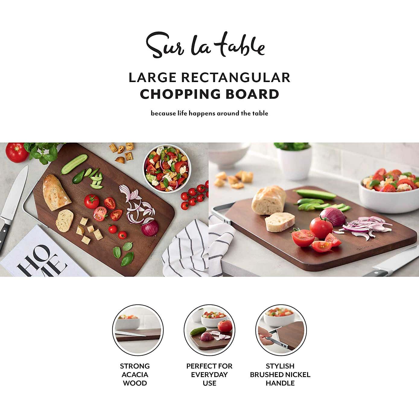 Sur La Table Medium Acacia Wood Chopping Board