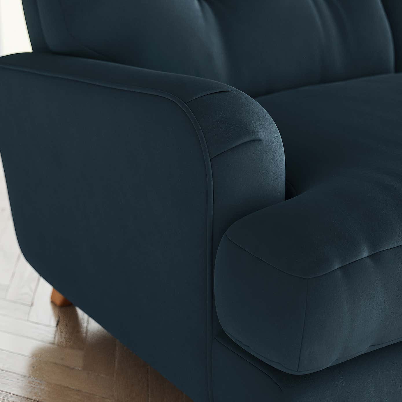 Martha Matte Plush Velvet Snuggle Sofa