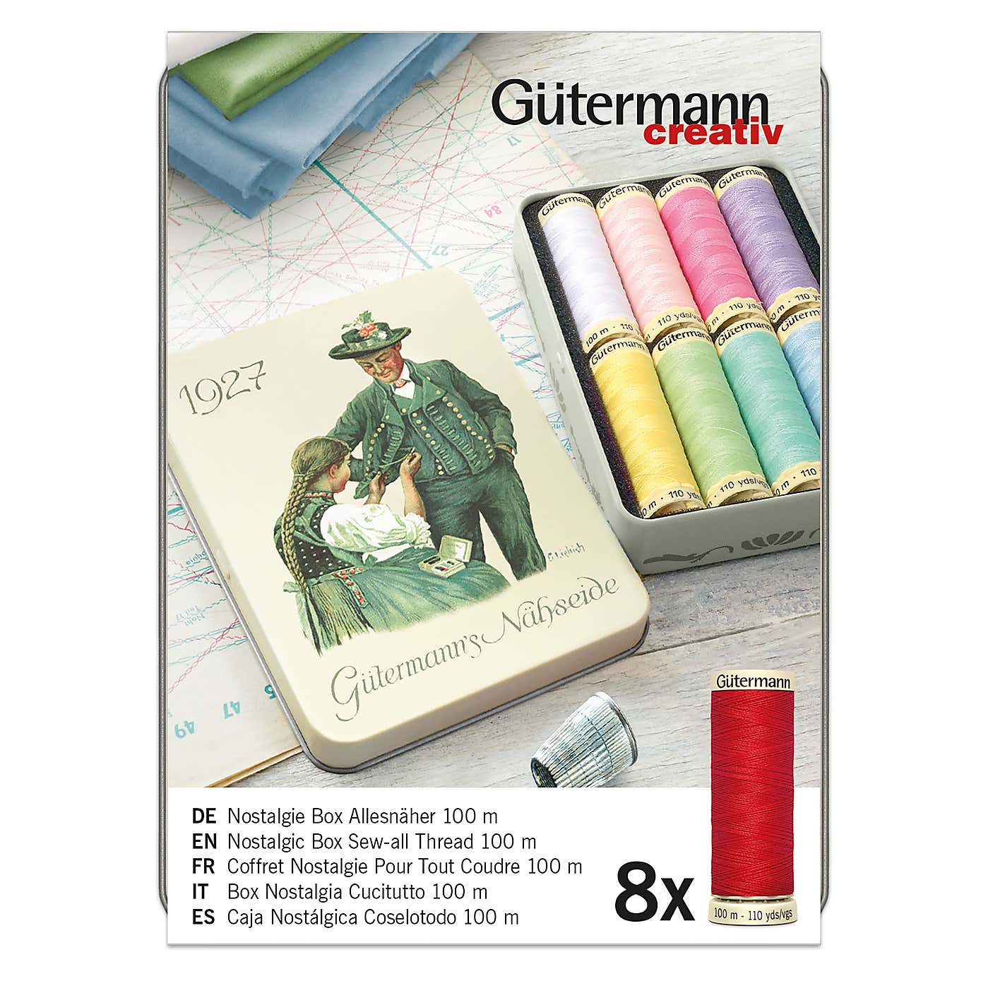 Thread Storage Nostalgic 8x100m Pastel Shades