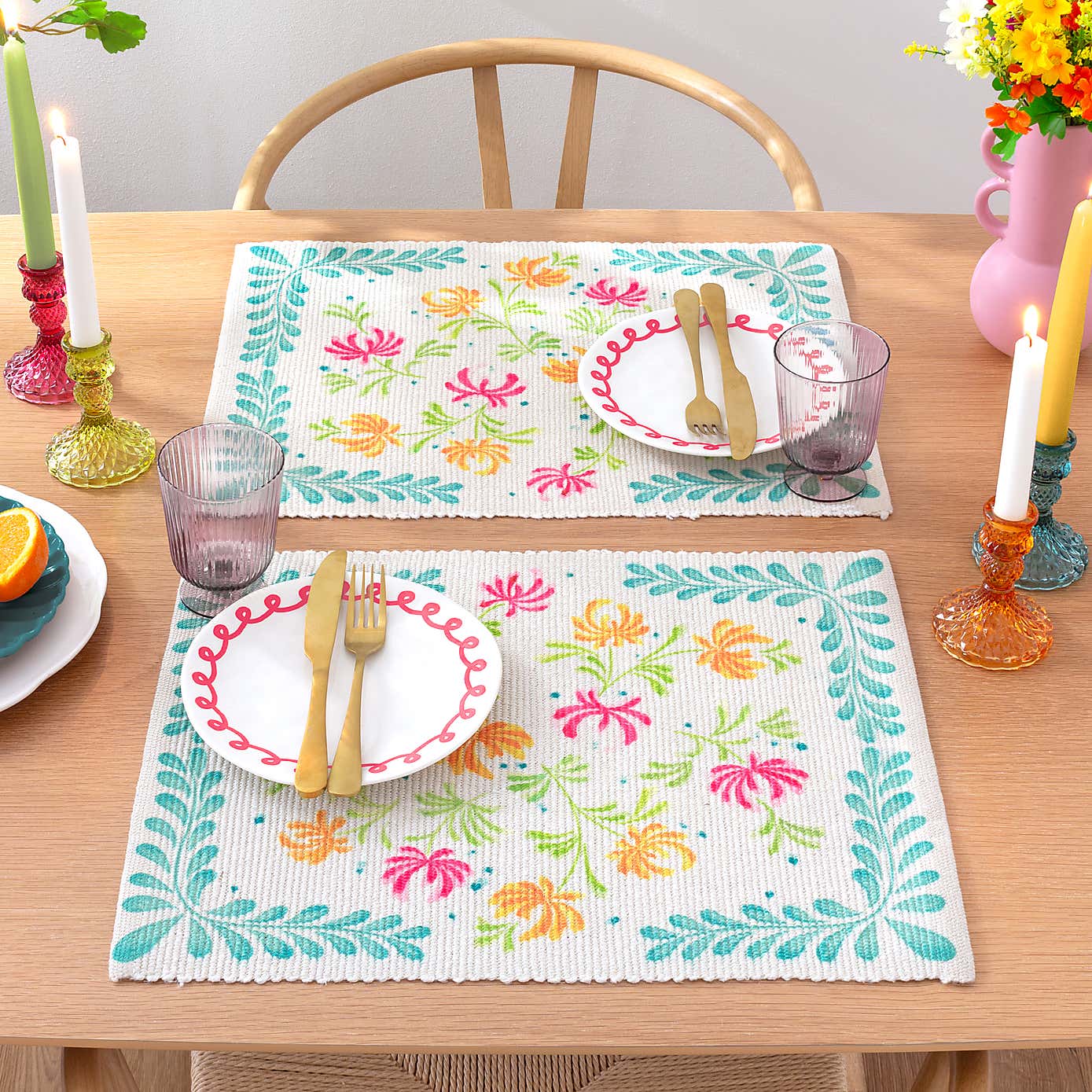 Furn Set of 4 Honeysuckle Placemats
