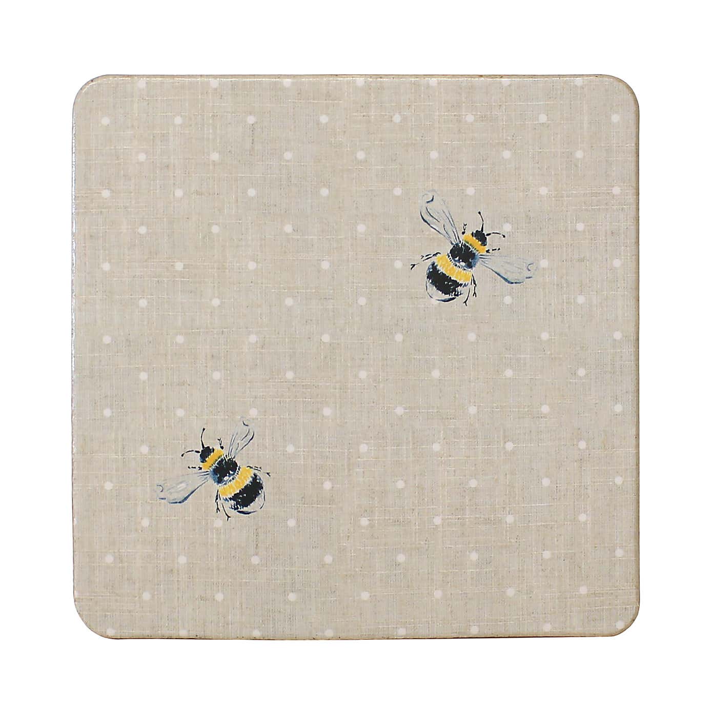 Set of 4 Bee Cork Back Coasters