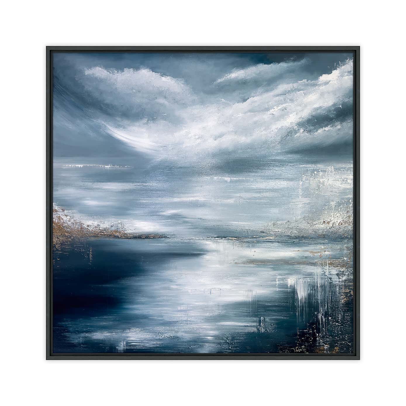 Deep Blue Framed Canvas