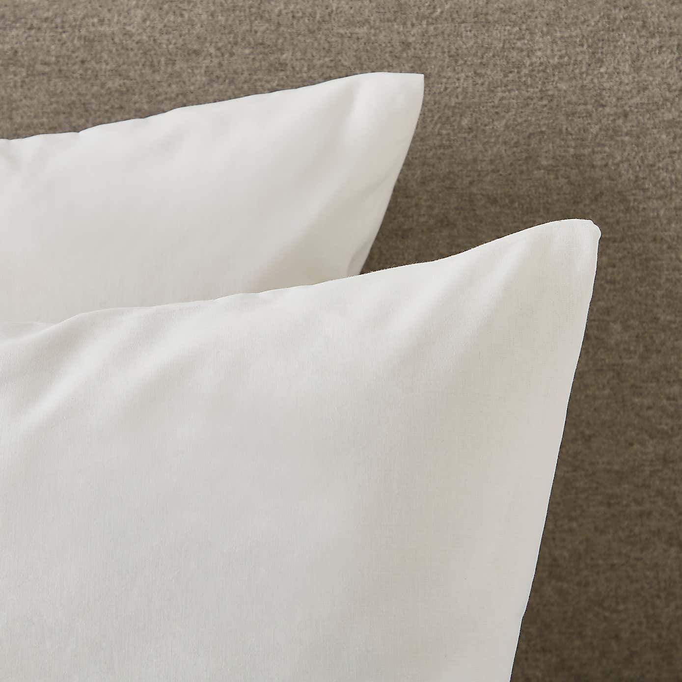 Soft Cotton Plain Standard Pillowcase Pair
