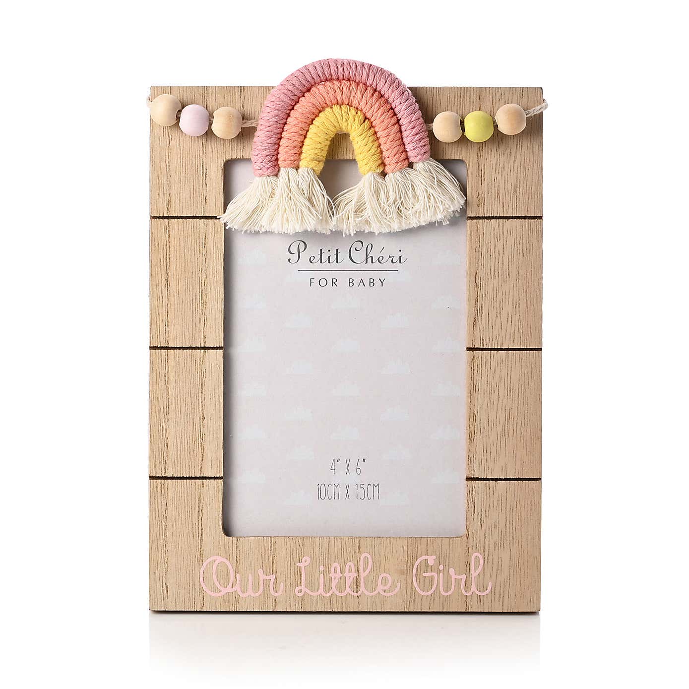 Petit Cheri Little Girl Macrame Rainbow Photo Frame