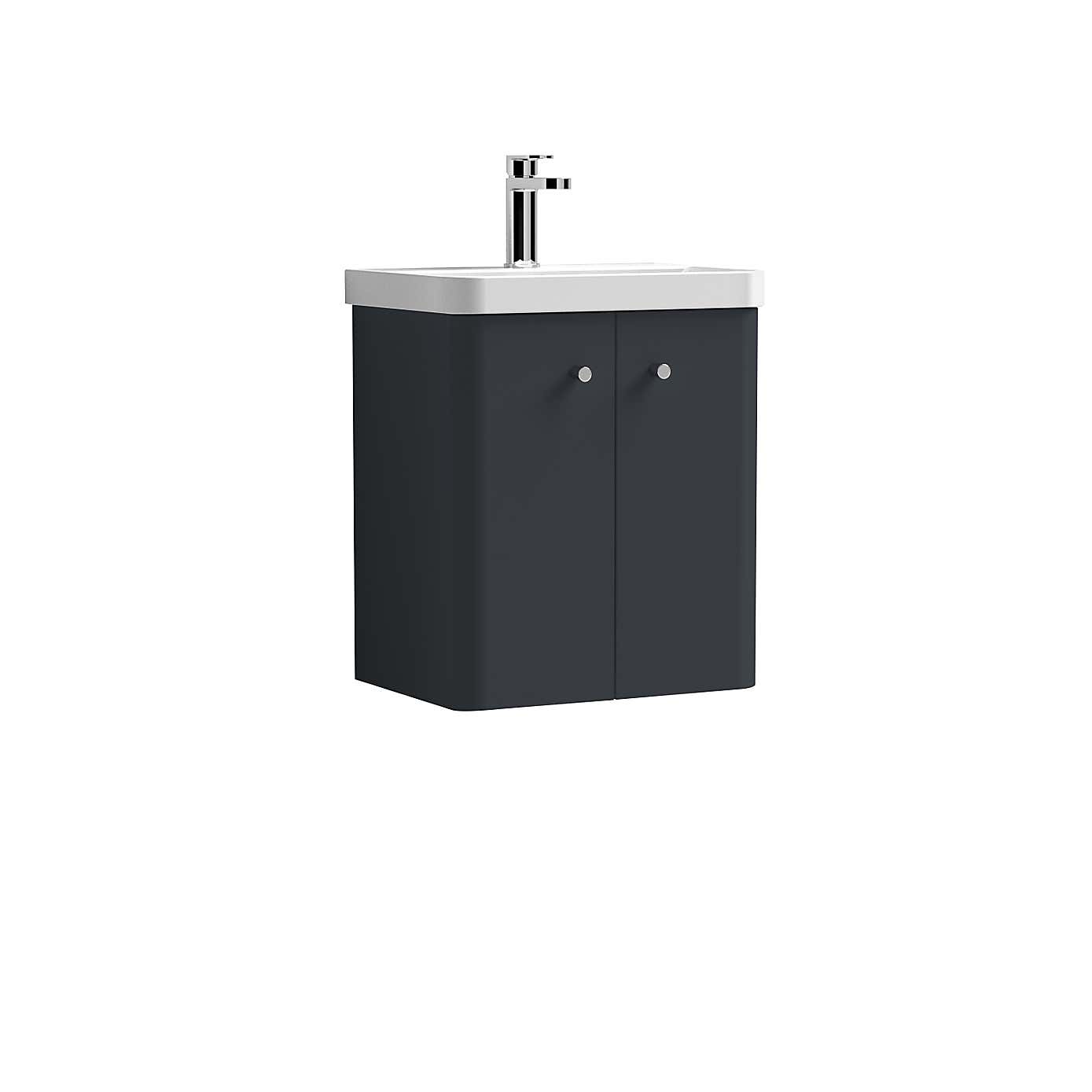 Core Wall Mounted 2 Door Vanity Unit with Basin