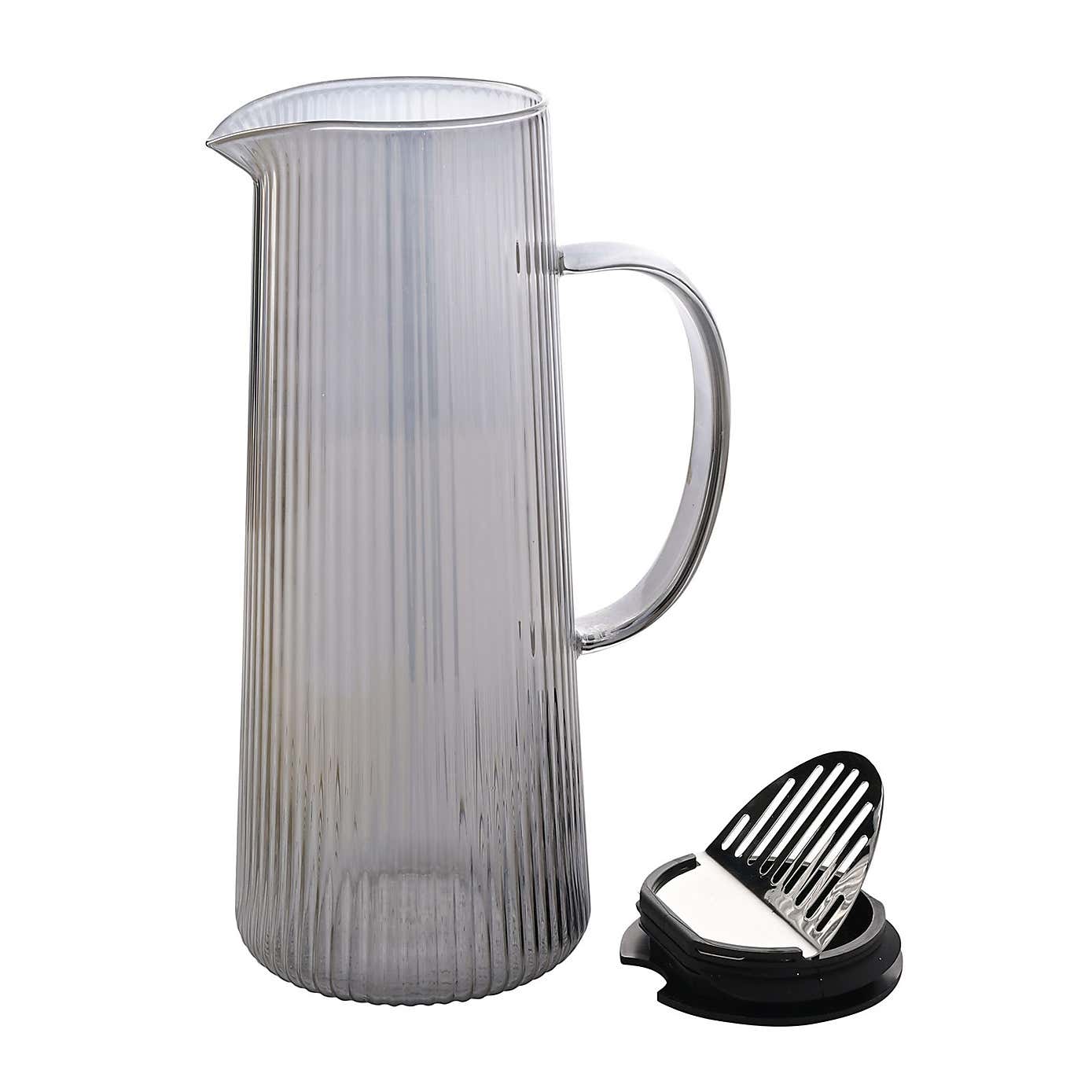 Hestia Ribbed Glass Jug