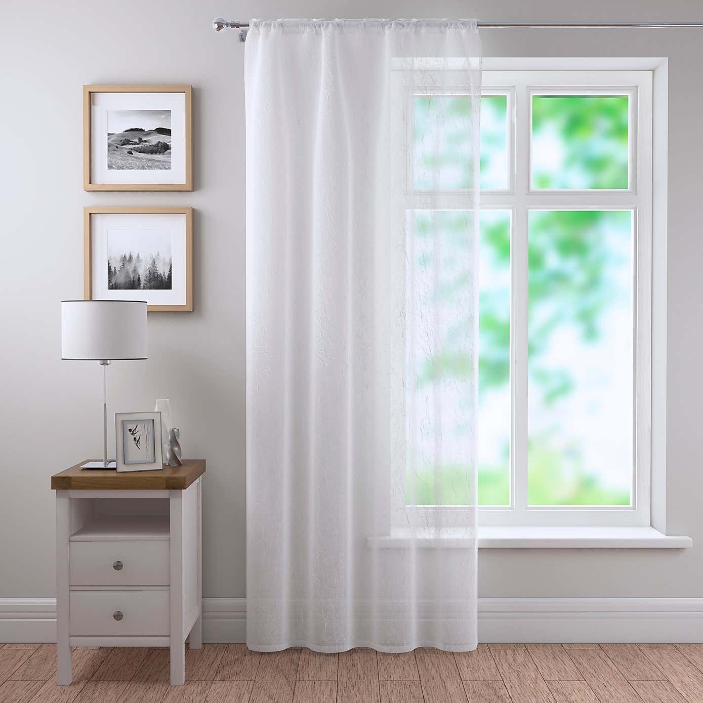 Crushed Slot Top Single Voile Panel