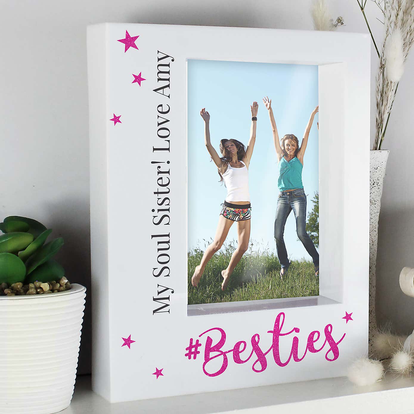 Personalised Besties Portrait Box Photo Frame
