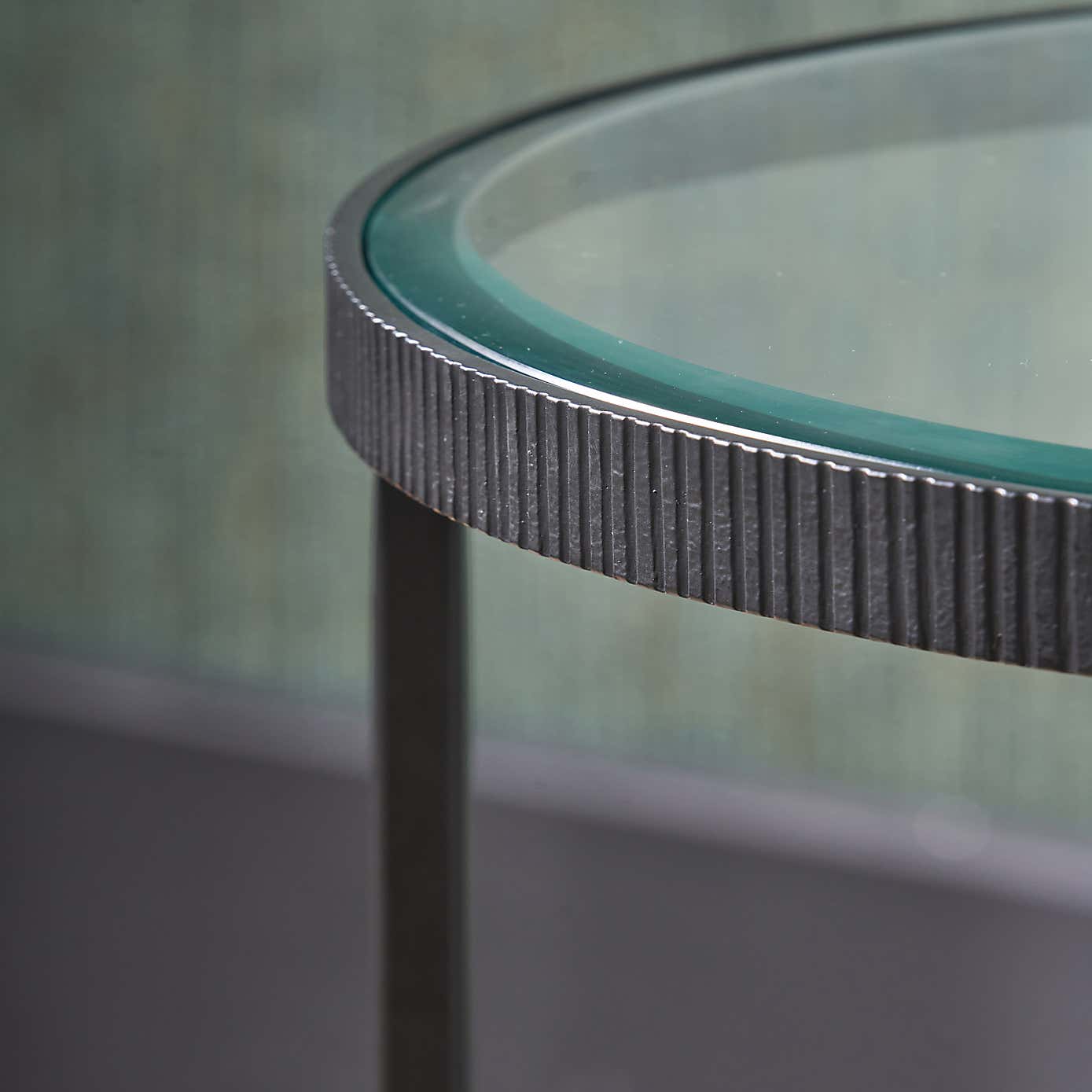 Marazzi Half Moon Coffee Tables, Bevelled Glass