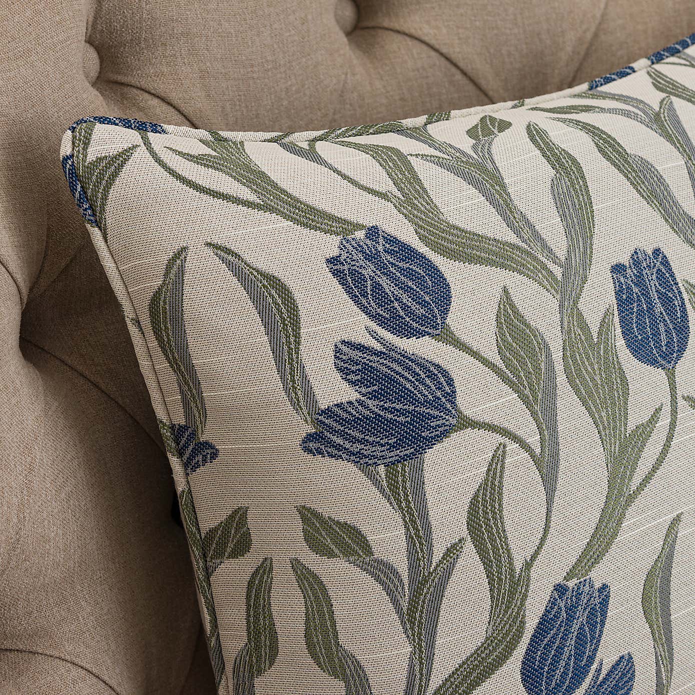 Tulip Jacquard Pencil Pleat Curtains