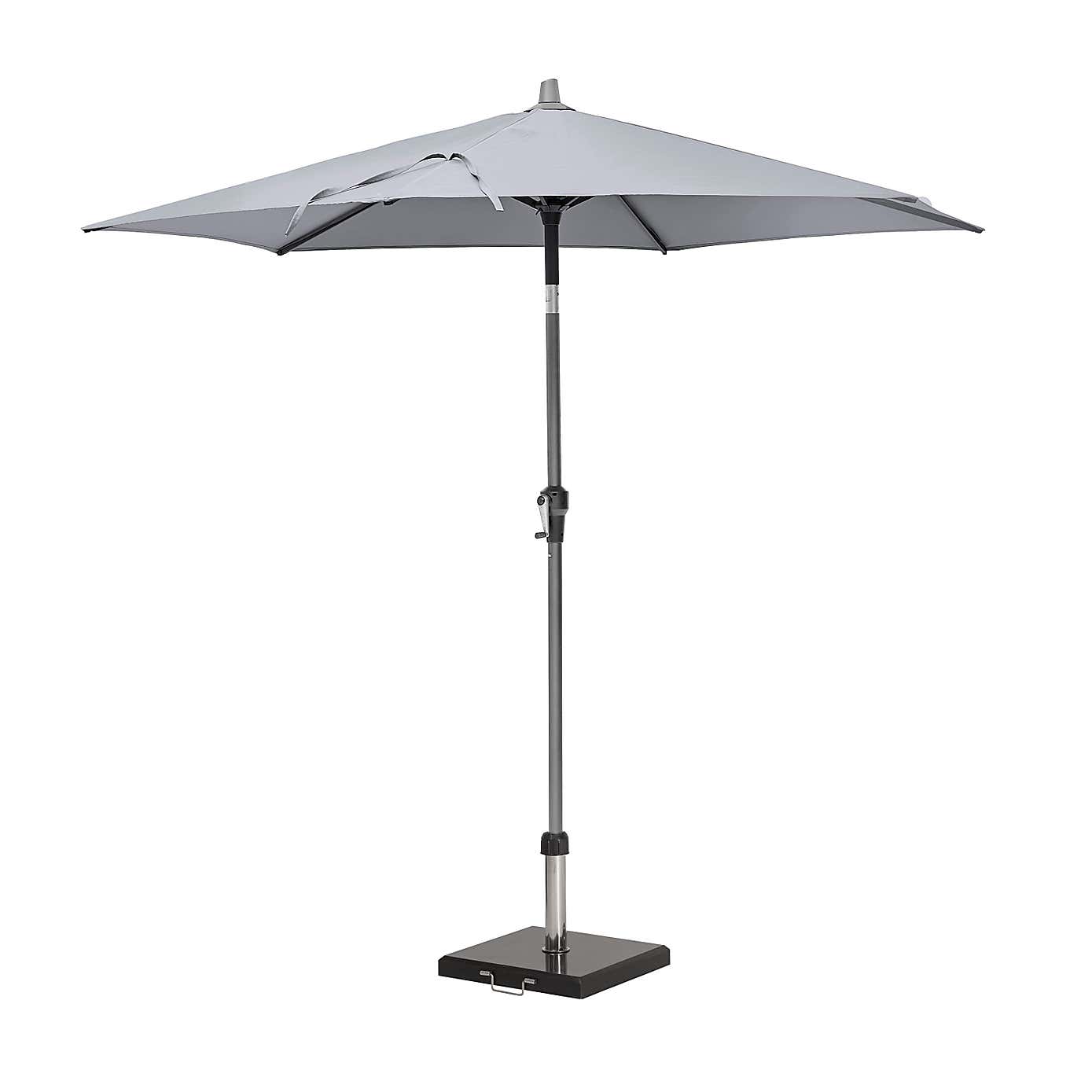Riva 2.5m Round Parasol with Rome Polished Black Granite Base