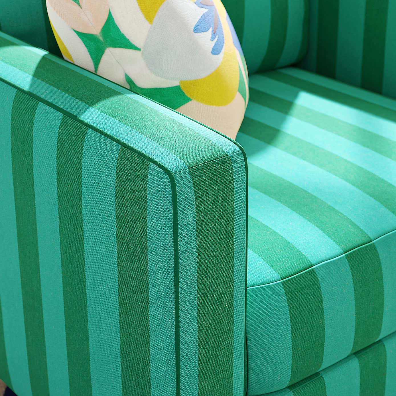 Zoe Elements Two Tone Woven Stripe Armchair