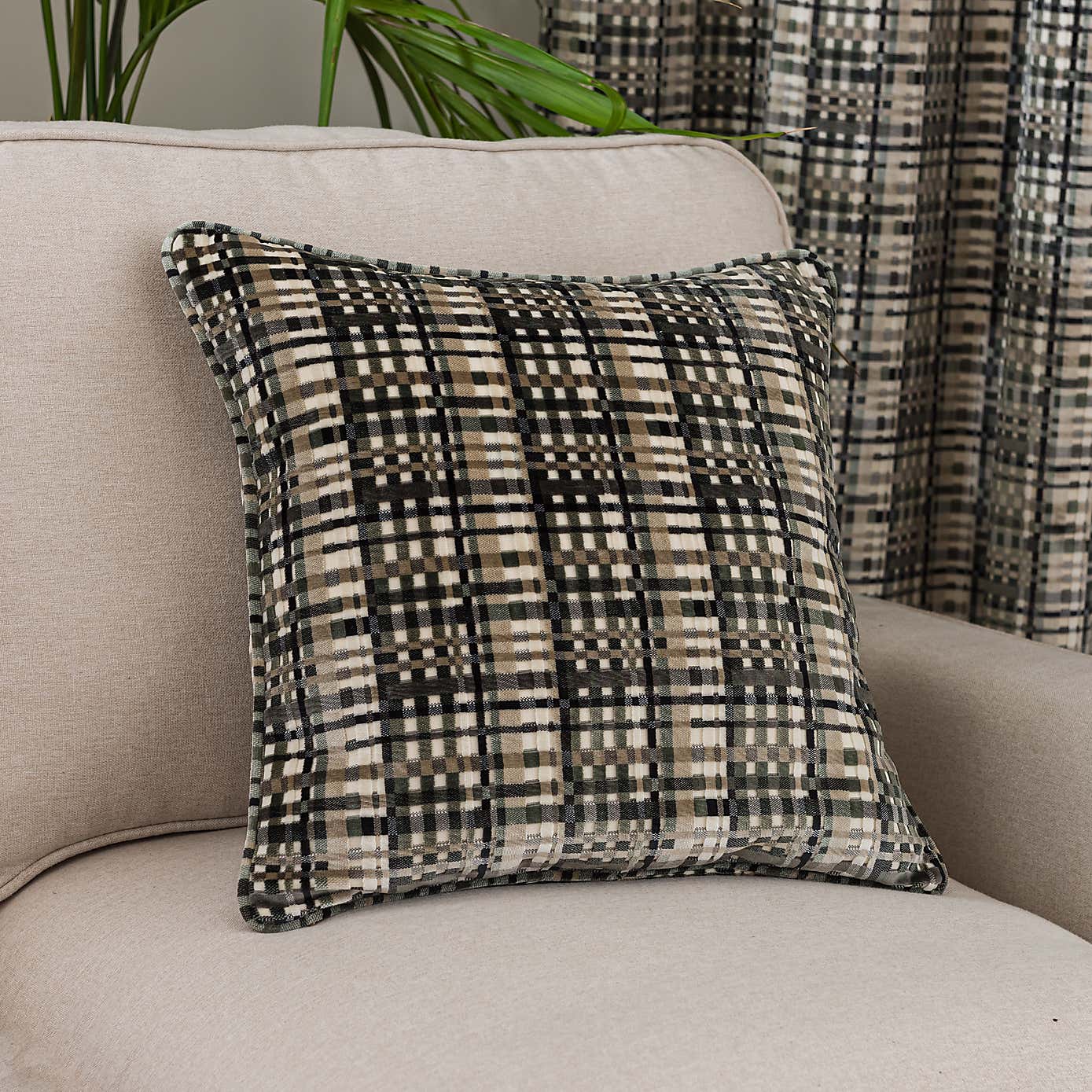 Roxana Cut Velvet Pencil Pleat Curtains