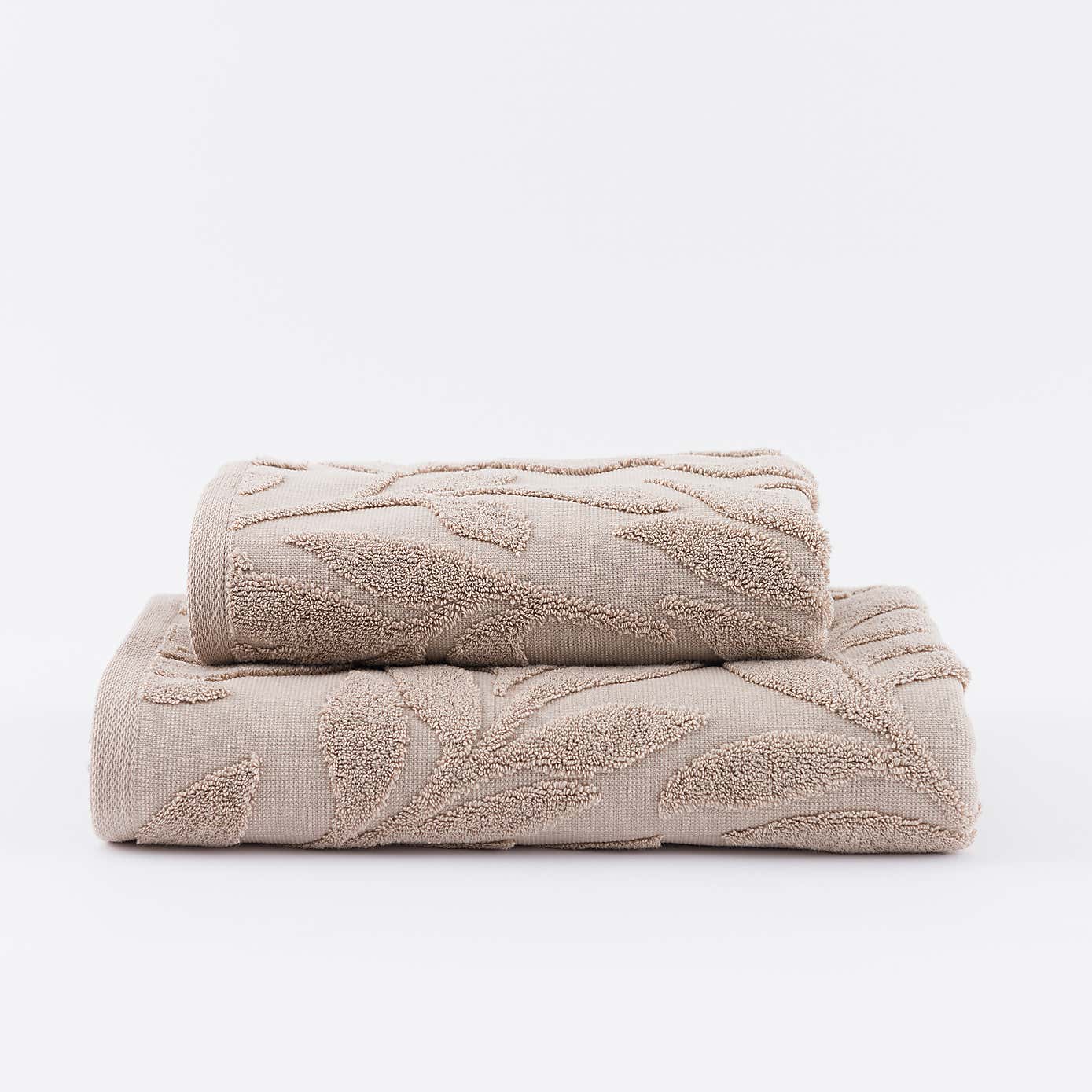 Woodland Leaf Sculptured Cotton Towel