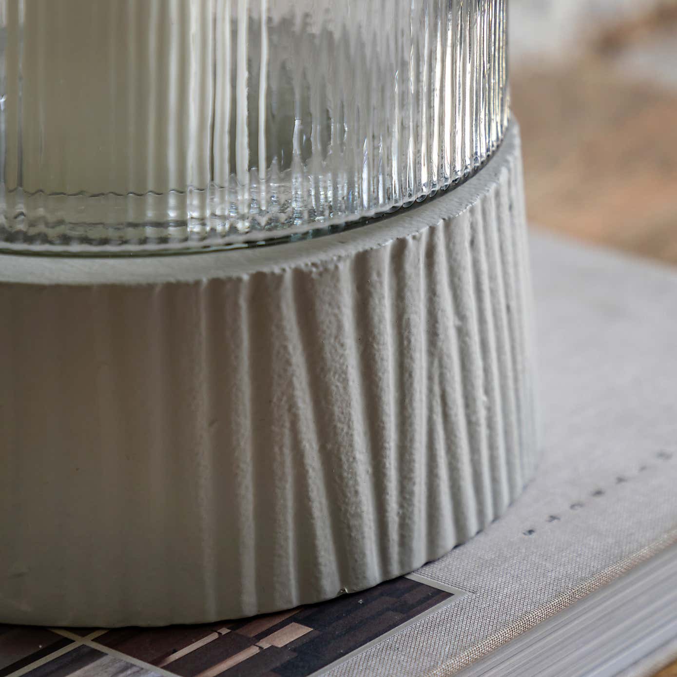 Zahara Glass Hurricane Candle Holder