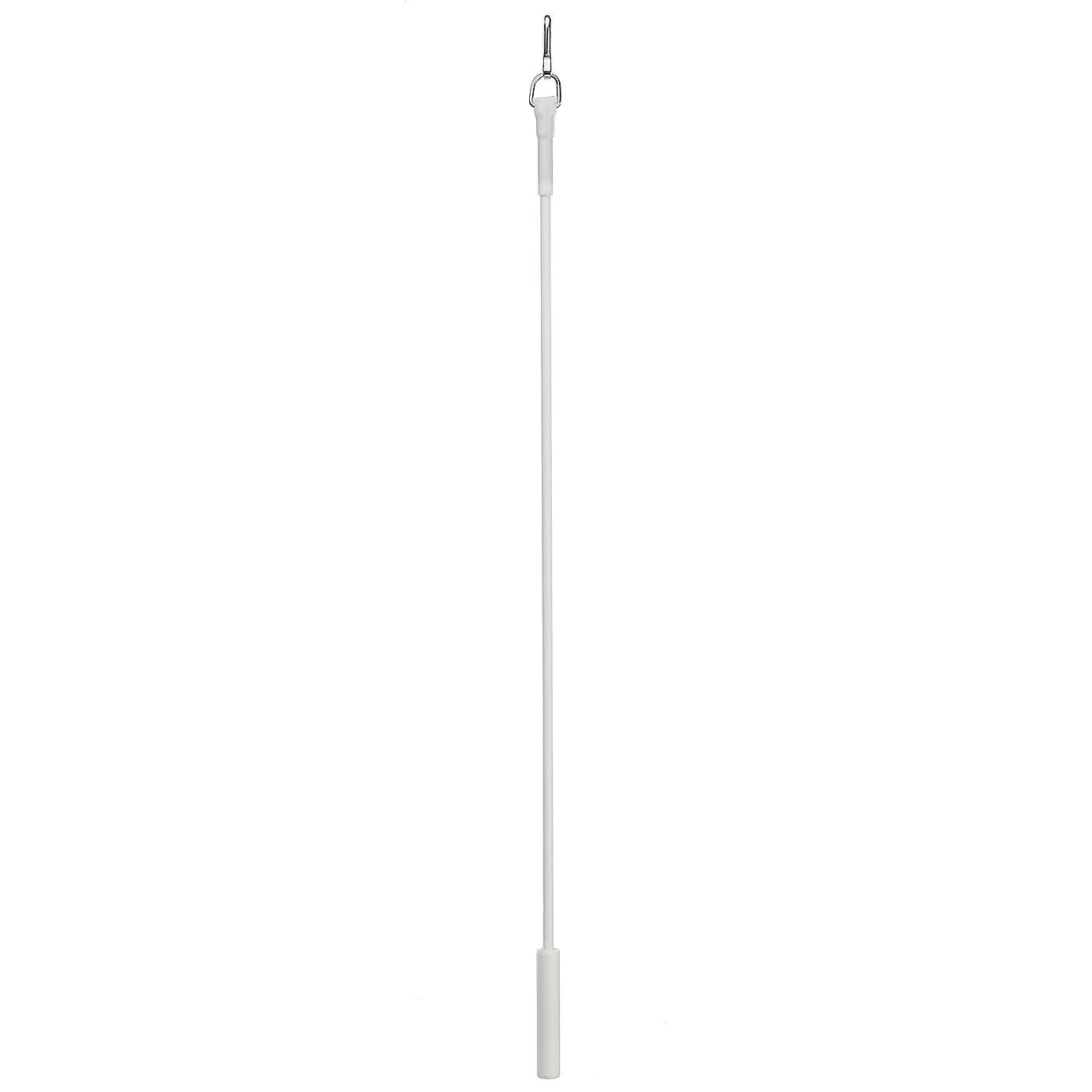 Pack of 2 White Curtain Draw Rods