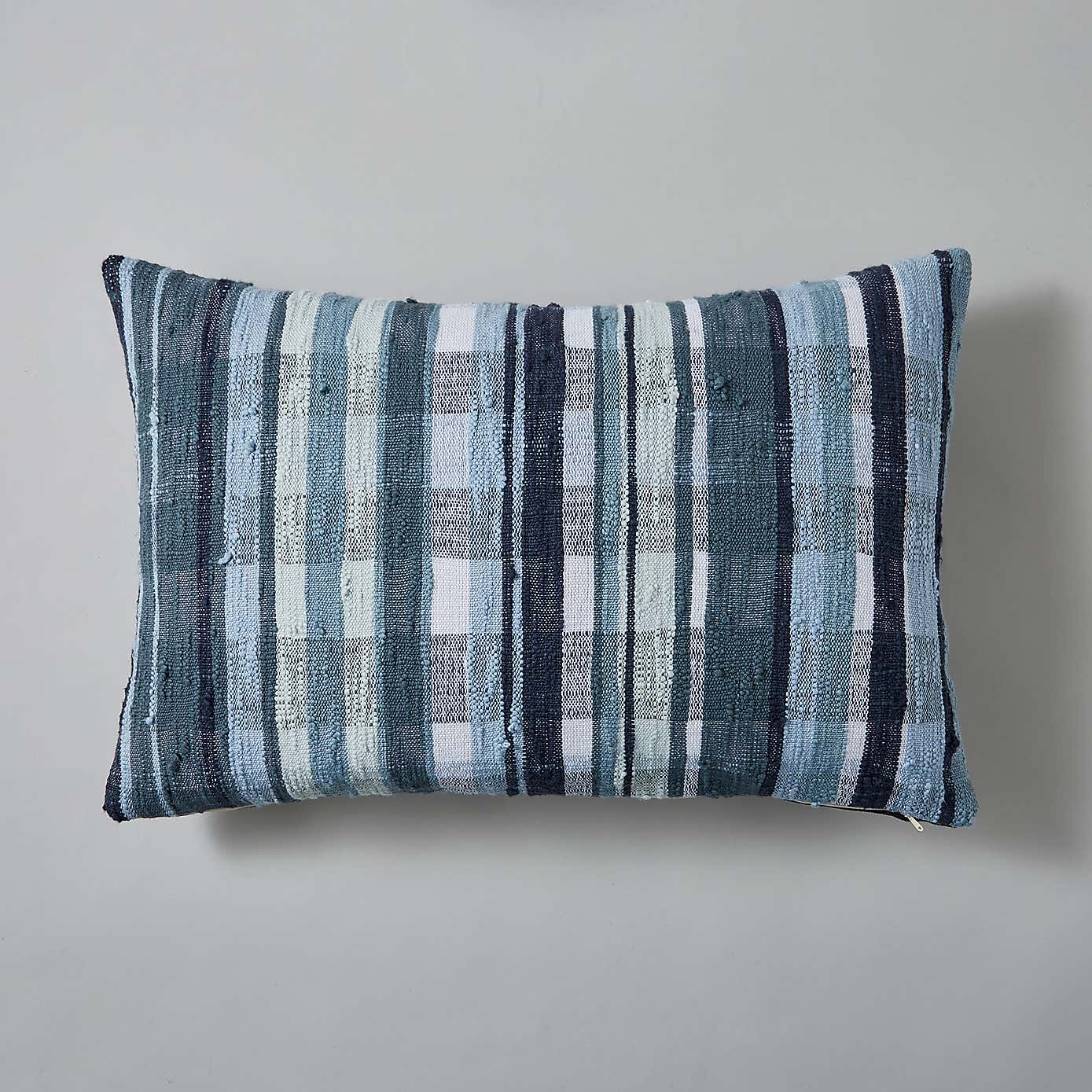 Woven Check Cushion Navy