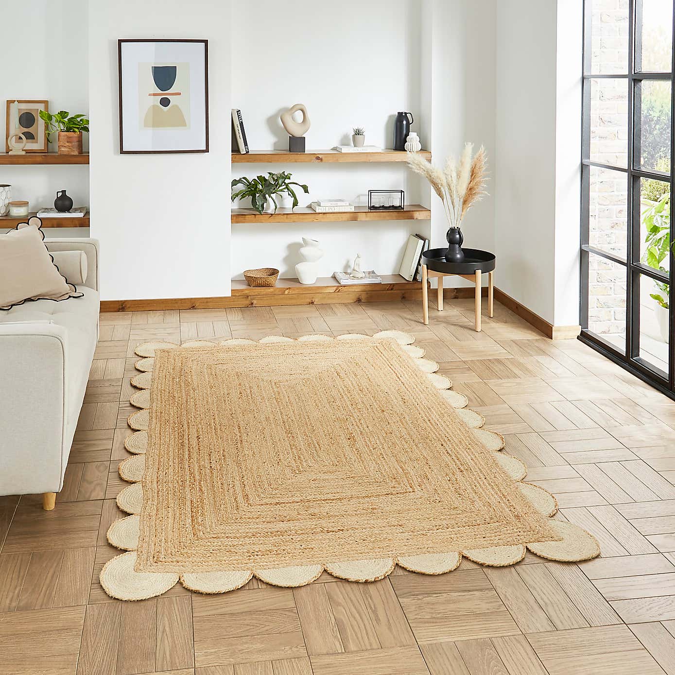 Savannah Scallop Jute Rug