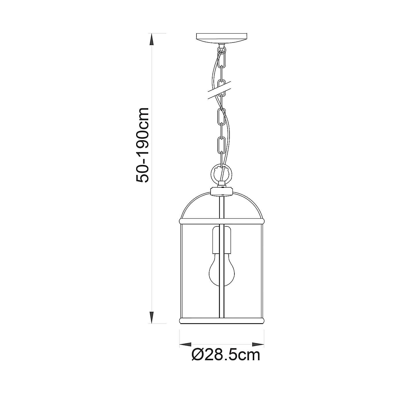 Vogue Lambeth Glass Pendant Ceiling Fitting