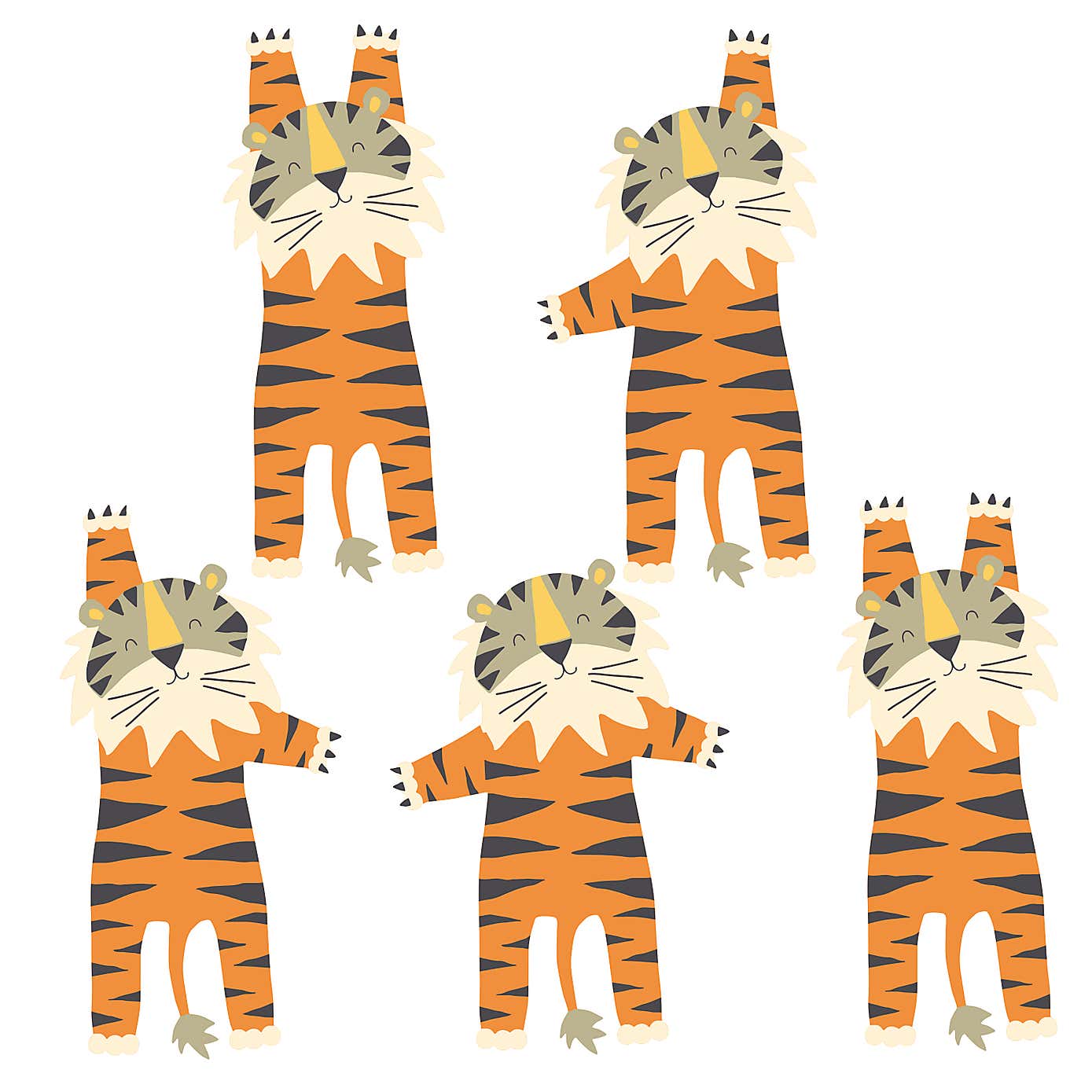 Rainforest Friends Tiger Wall Stickers