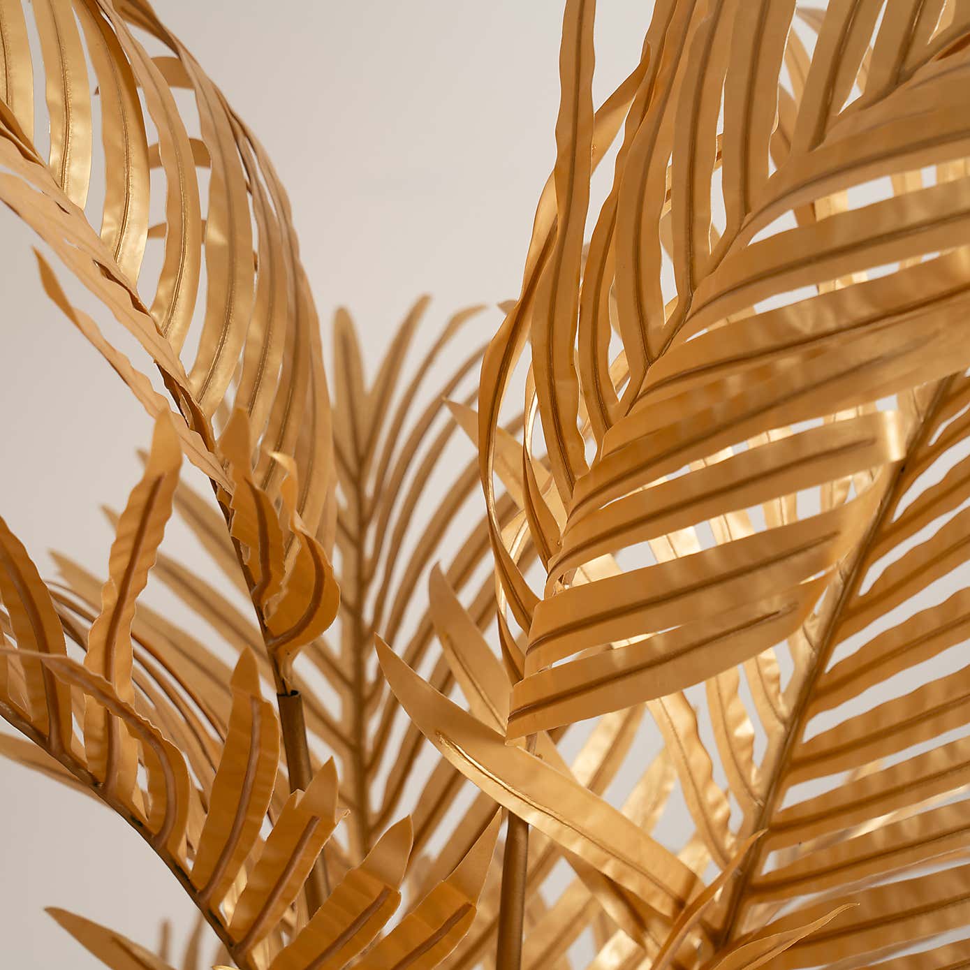 Artificial Gold Kwai Palm Tree in Black Plant Pot