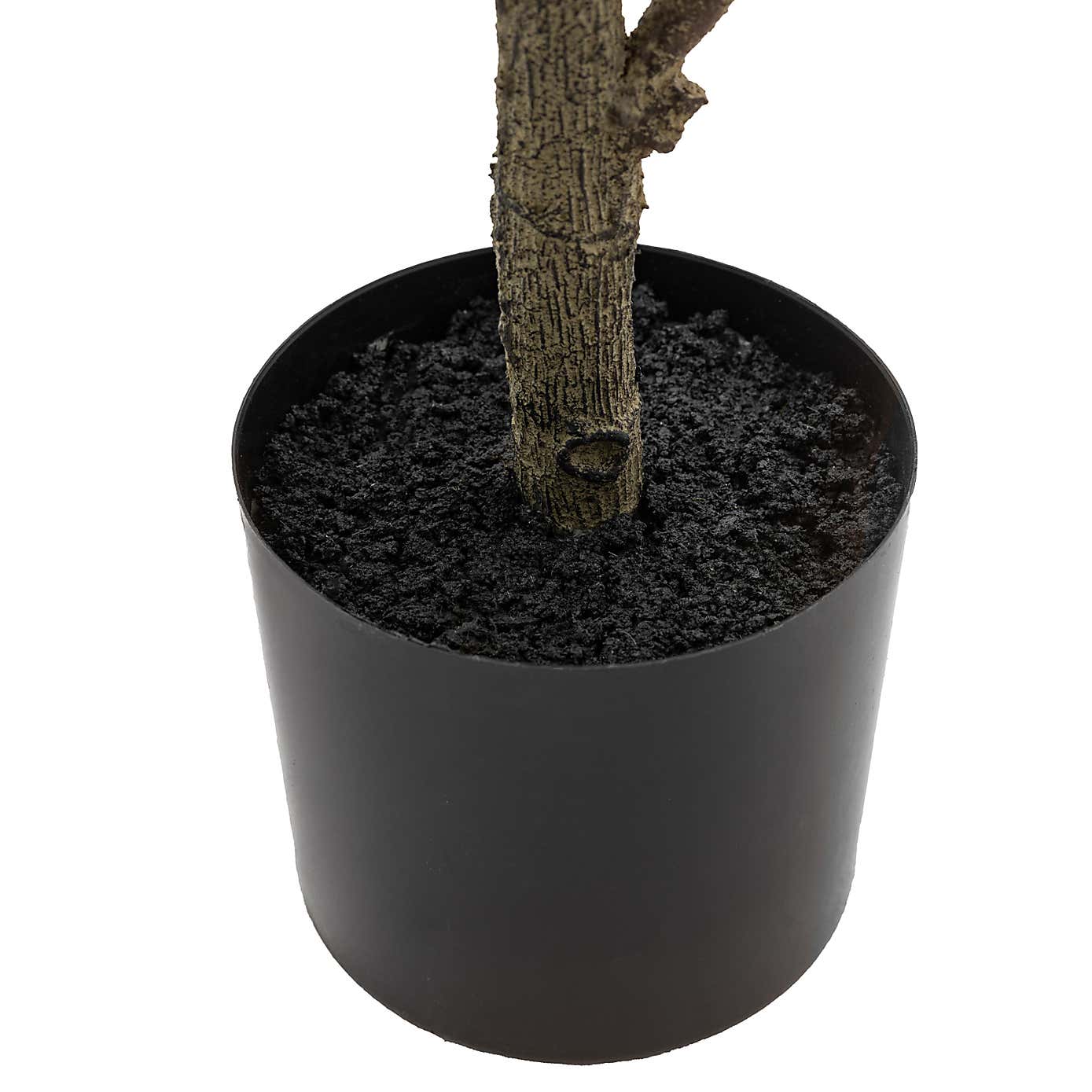 Artificial Small Chinese White Olive Tree in Black Plant Pot