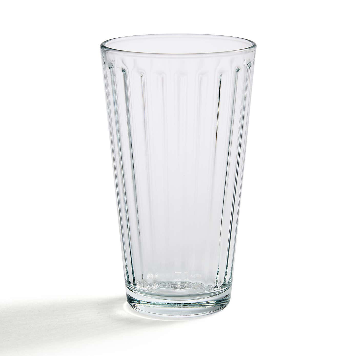 Ribbed Decal Highball Glass