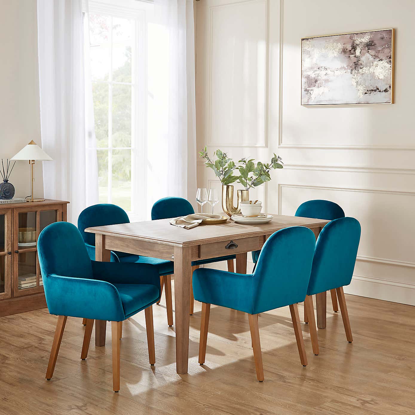 Agnes Carver Dining Chair, Velvet