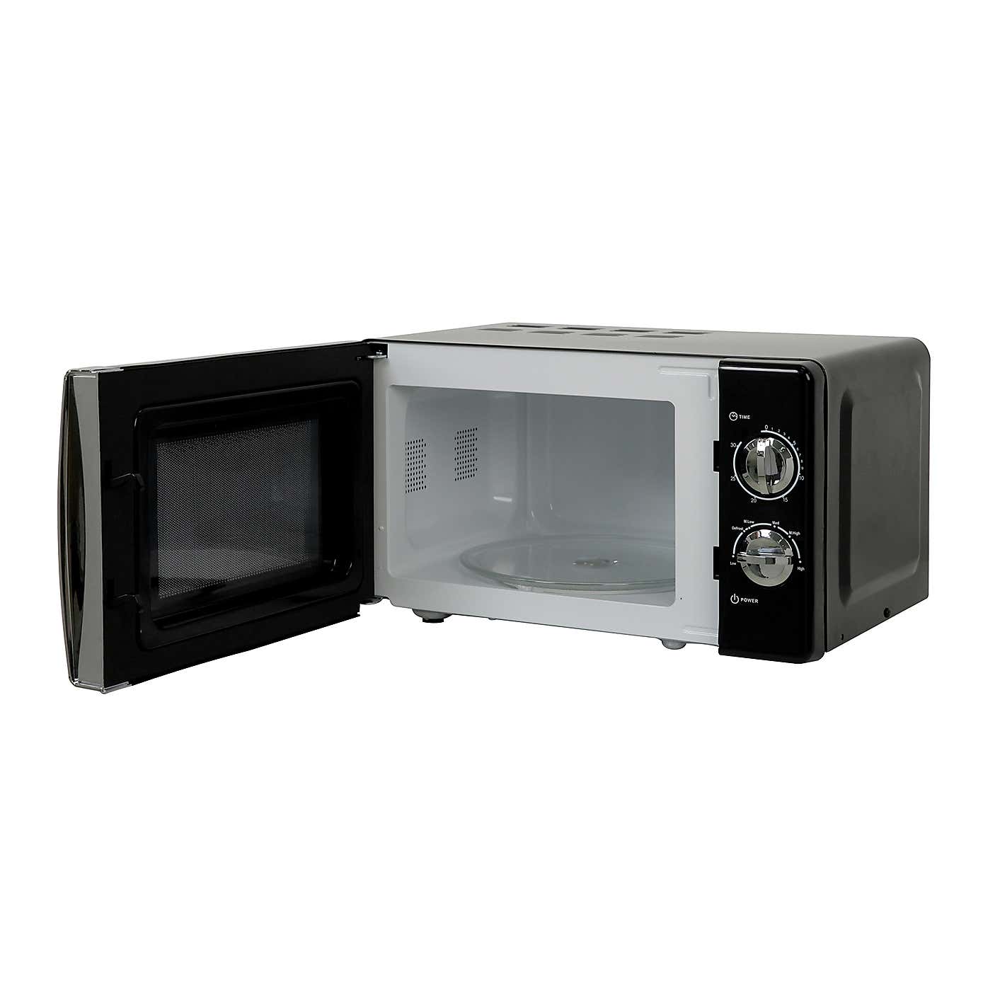 Russell Hobbs Colours 700W 17L Jet Black Manual Microwave