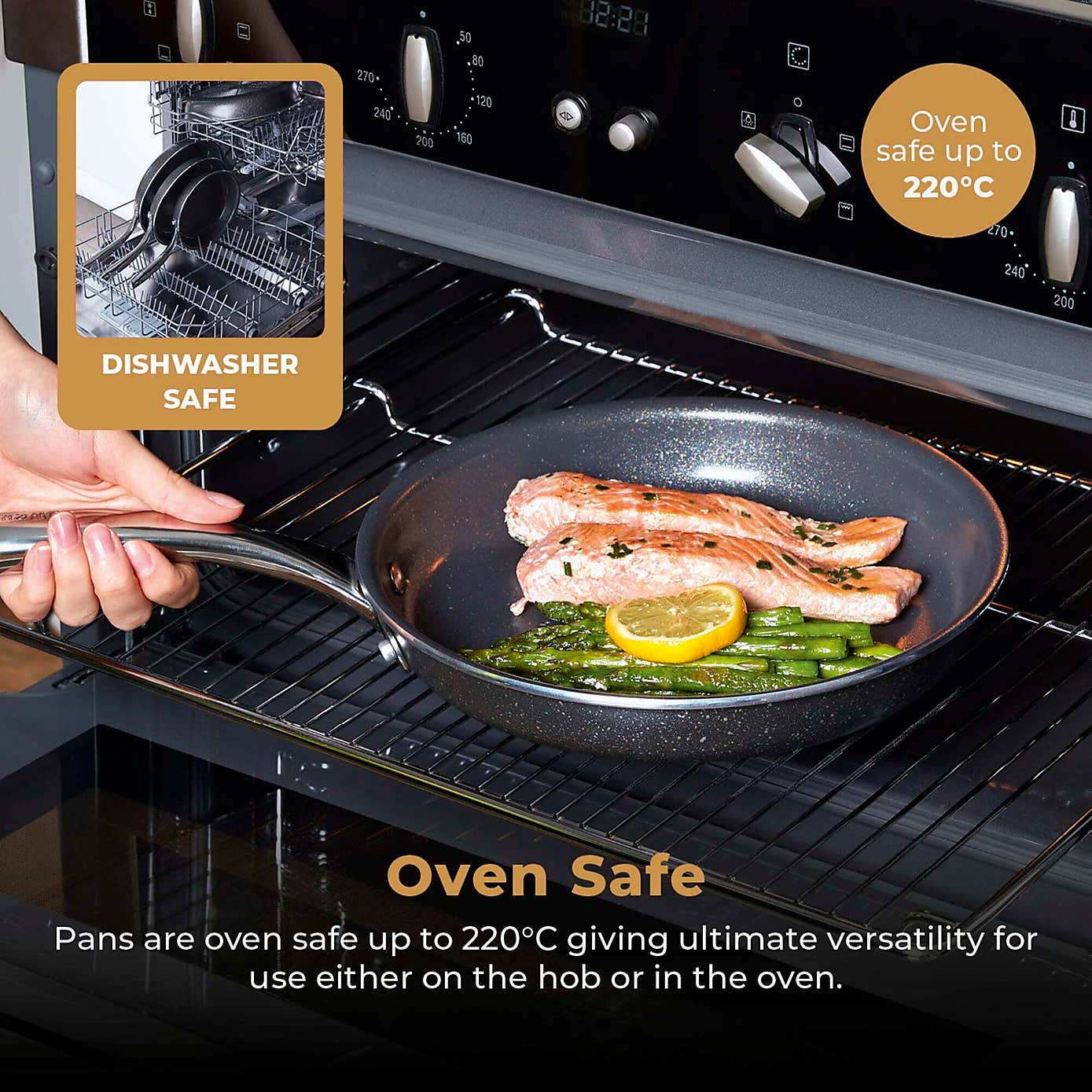 Tower Cerastone Pro 2 Piece Fry Pan Set