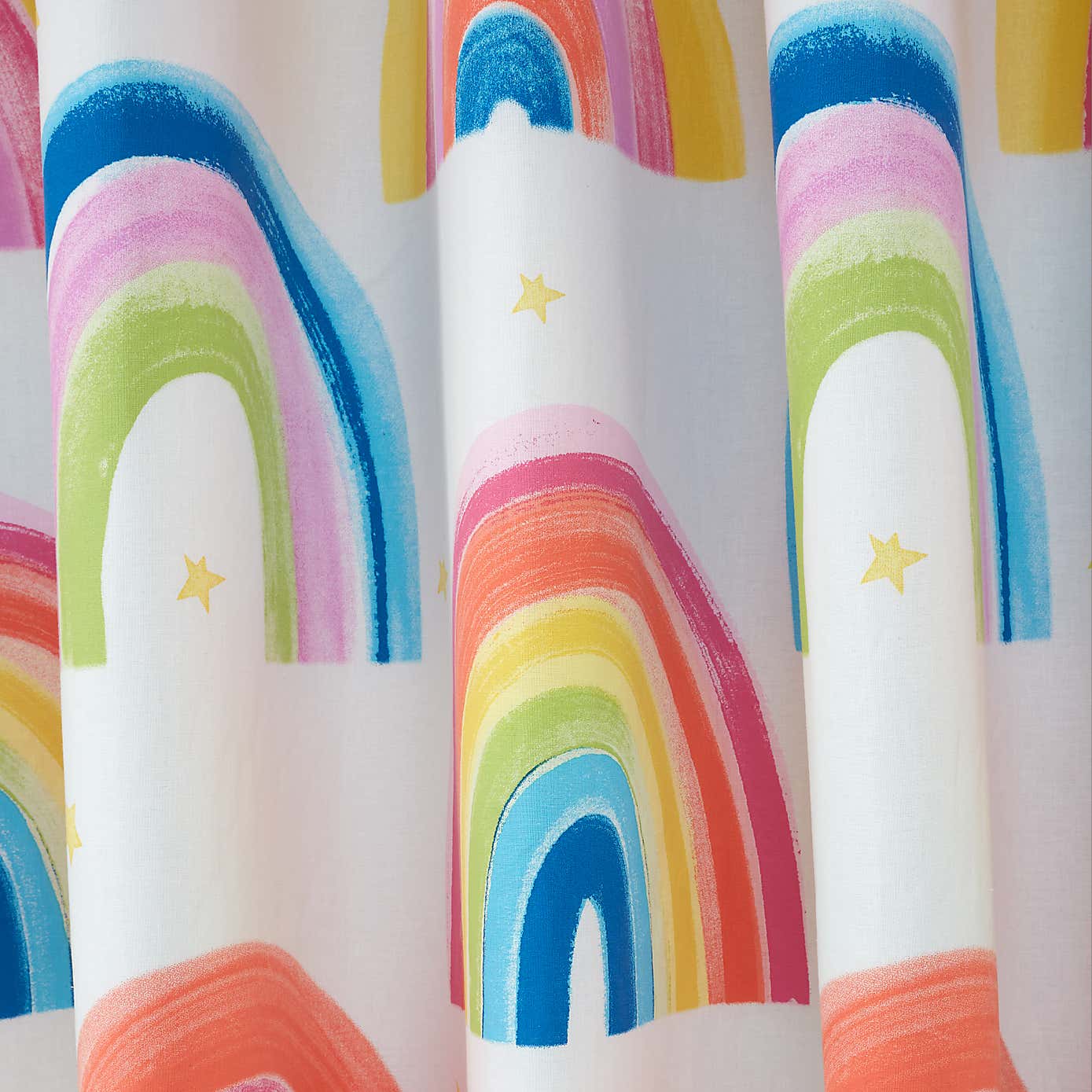 Watercolour Rainbow Blackout Eyelet Curtains