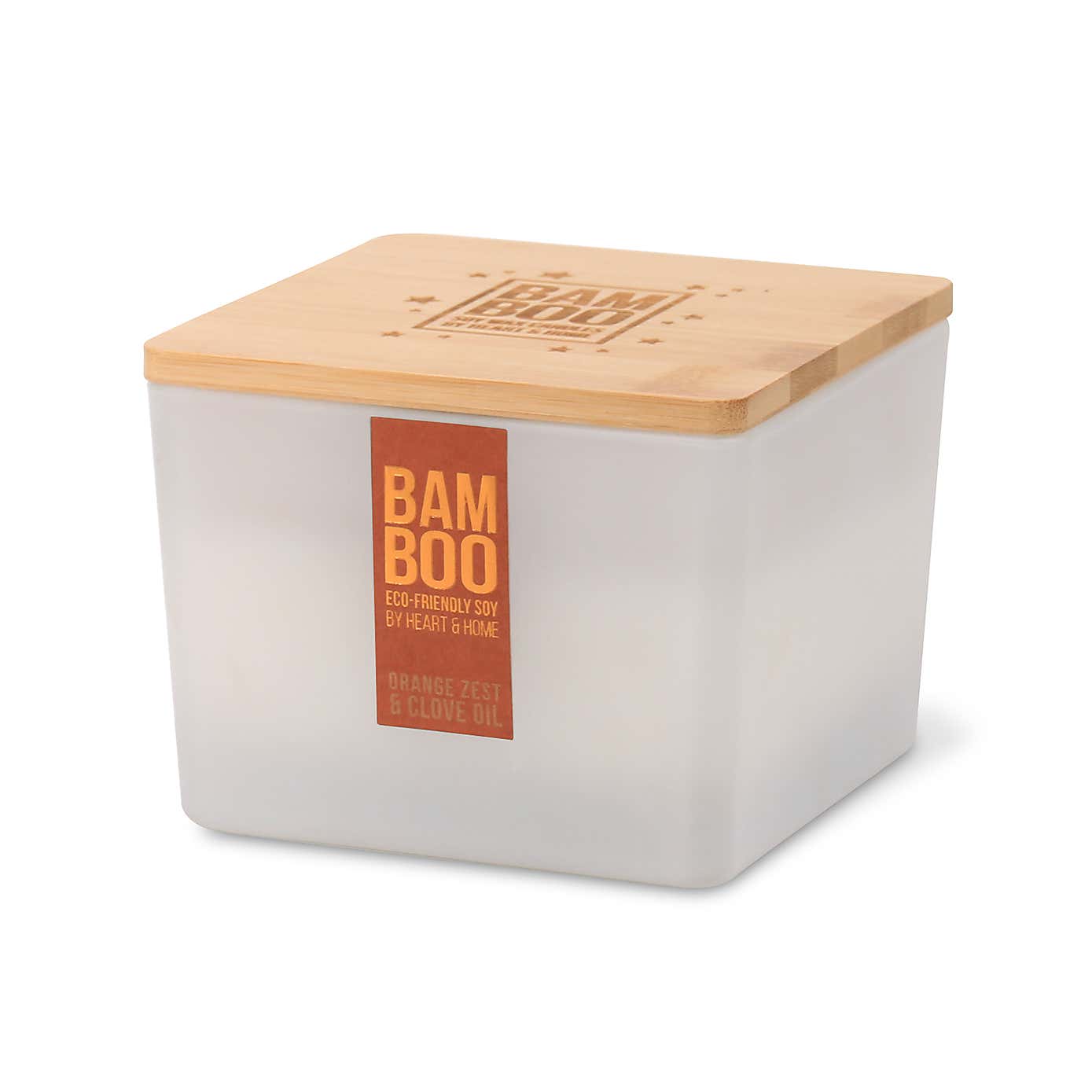 Heart and Home Bamboo Orange Zest & Clove Oil Centrepiece Candle