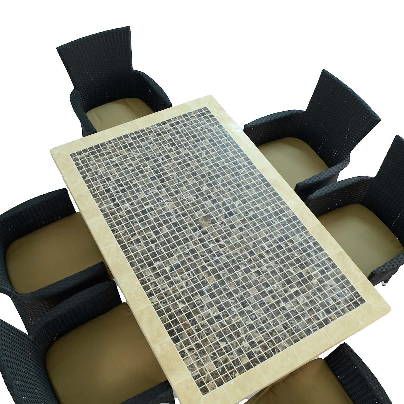 Wilmington Dining Table with 6 Stockholm Chairs Set