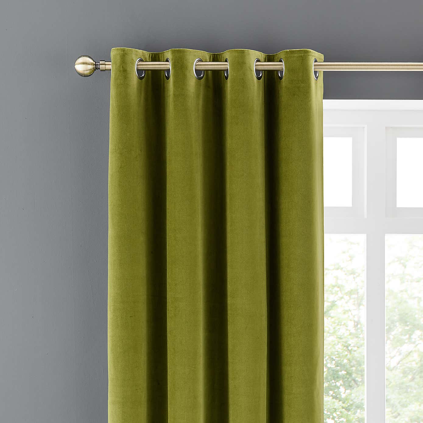 Clara Velvet Eyelet Curtains