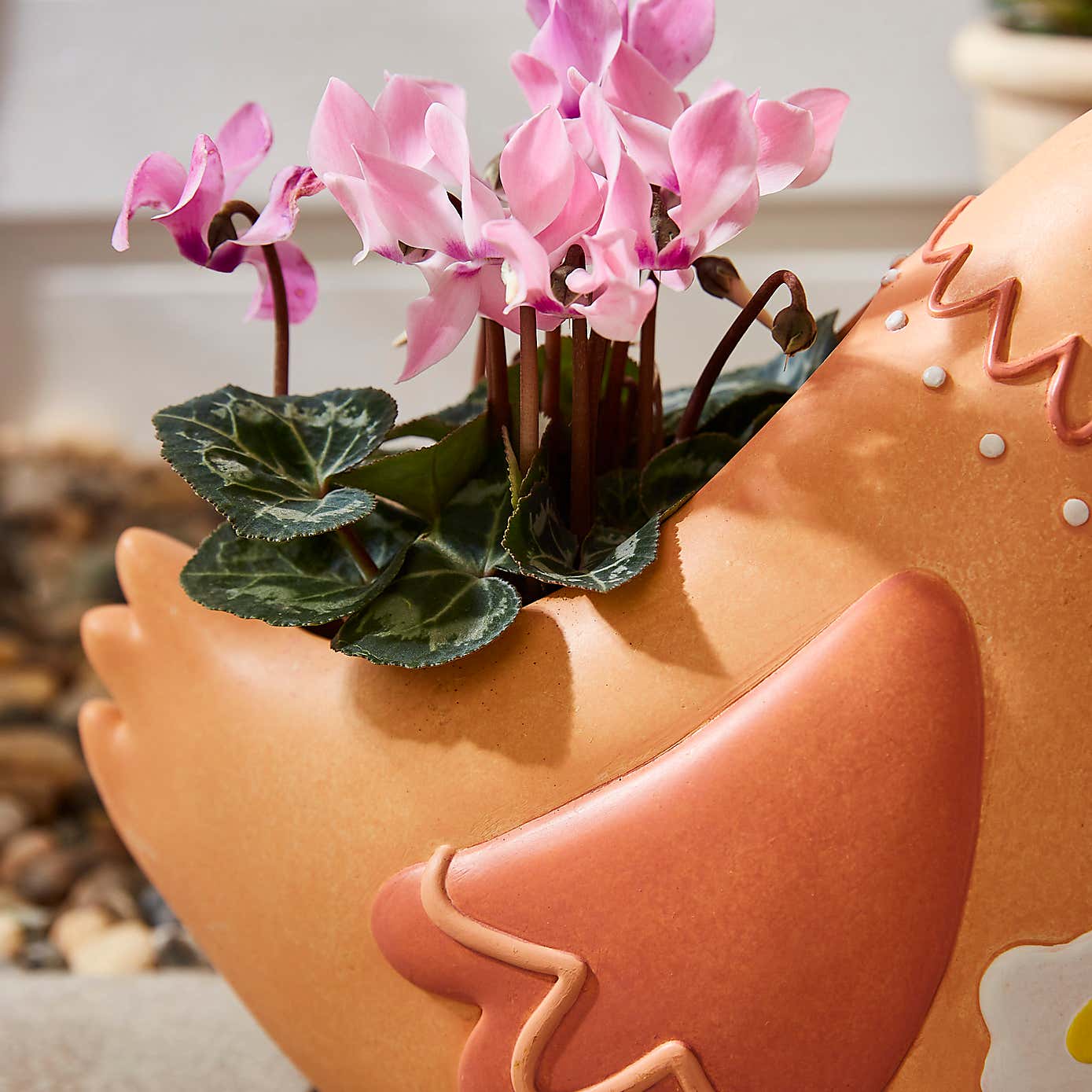 Resin Chicken Plant Pot