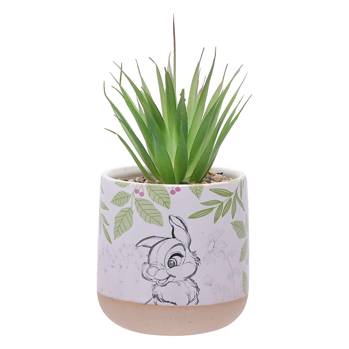 Set of 2 Artificial Succulents in Disney Bambi Plant Pots