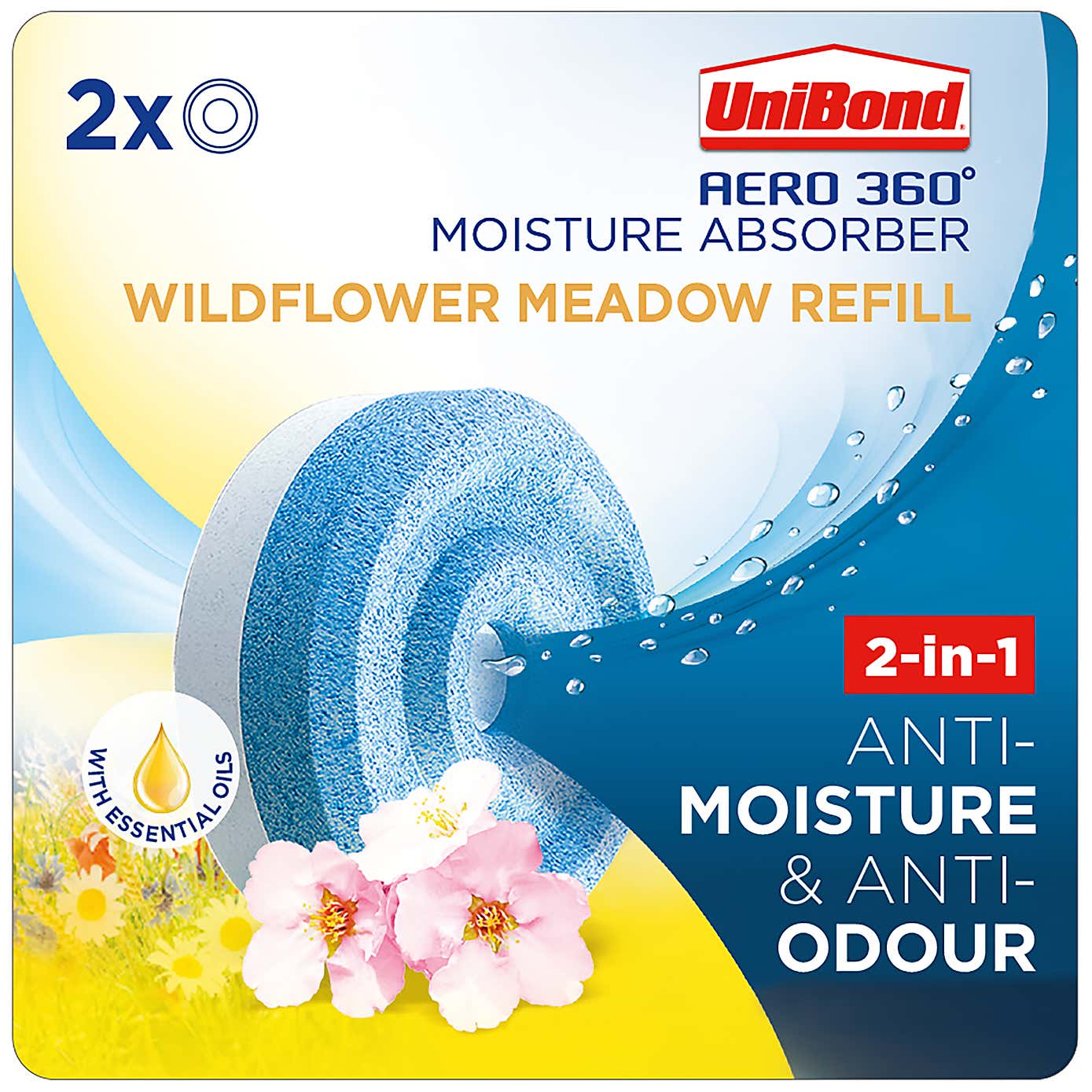 UniBond Aero 360 Wildflower Meadow Refills x2
