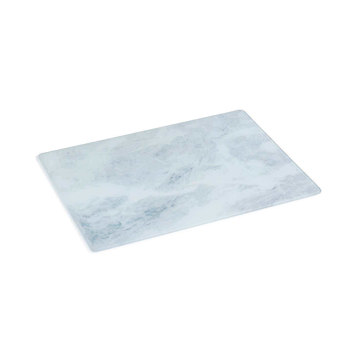 White Marble Glass Worktop Saver