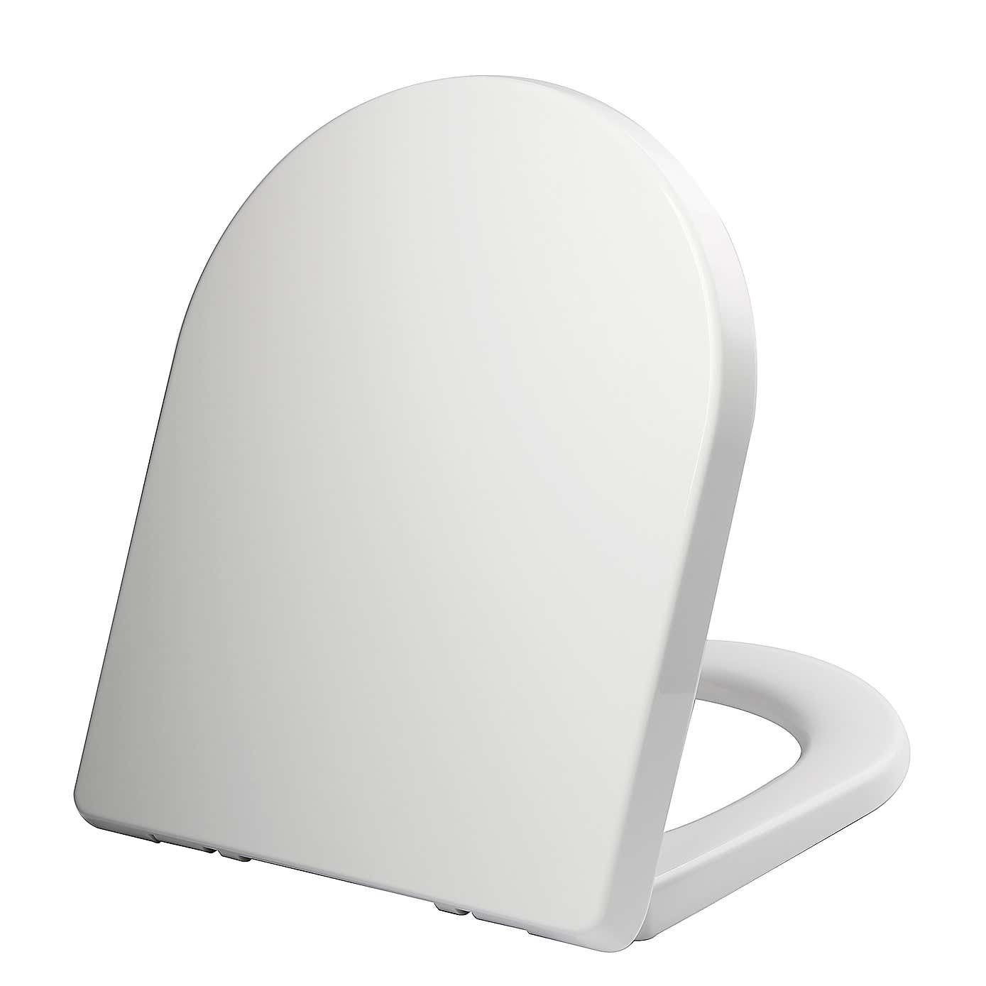 Thermoplast White D Shape Toilet Seat
