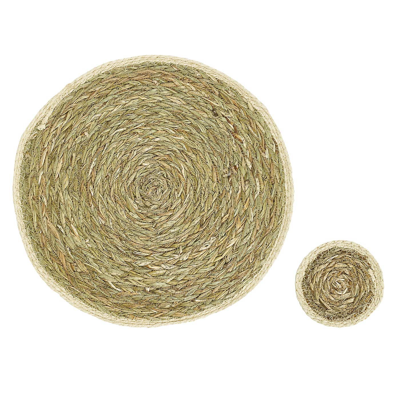Set Of 4 Grass Braid Coasters