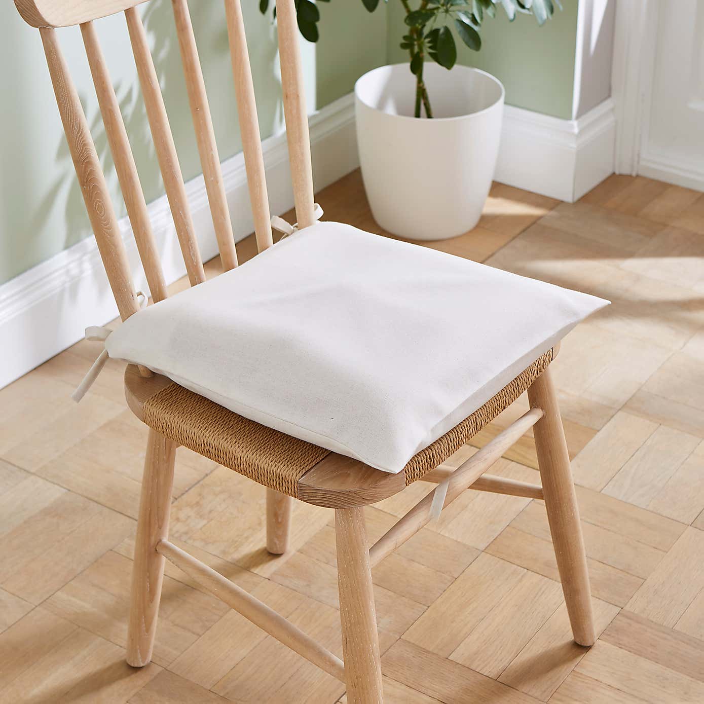 Set of 2 Plain Seat Pad Covers