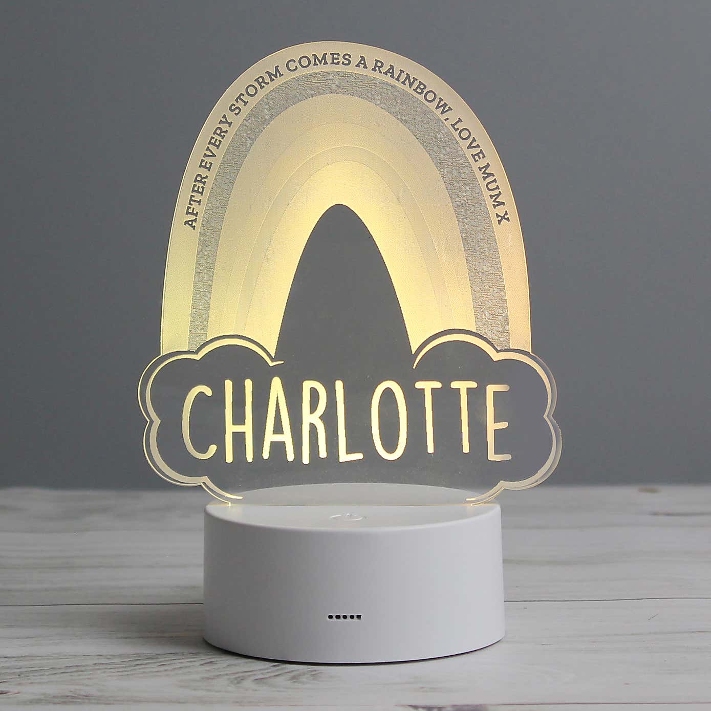 Personalised Rainbow Colour Changing Night LED Light